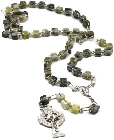 Irish Connemara Marble Rosary Prayer Beads Handcrafted in Ireland