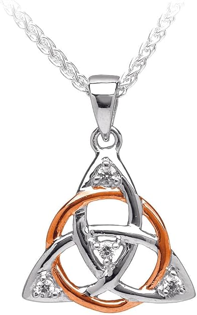 Biddy Murphy 925 Sterling Silver Celtic Trinity Knot Necklace for Women